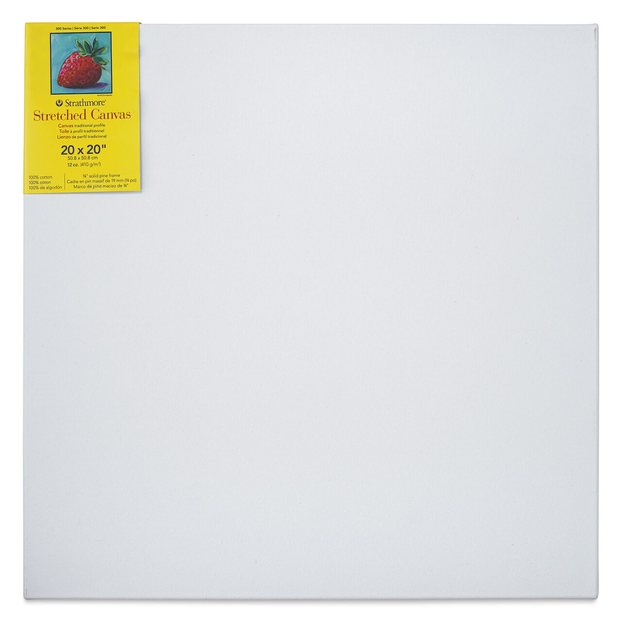 Strathmore 300 Series Stretched Cotton Canvas - 3/4" Profile, 20" x 20"